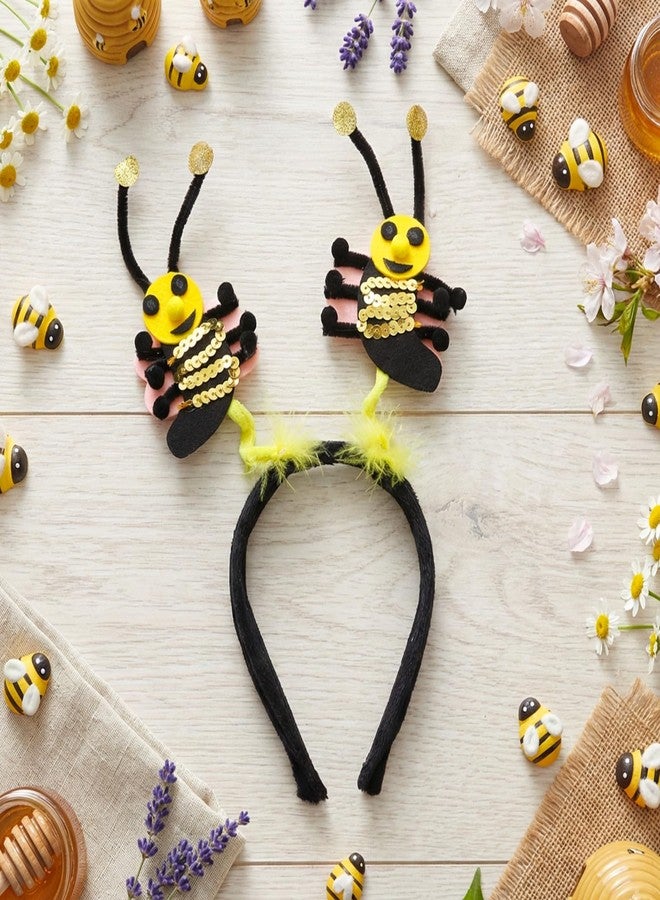Suncalla 4 Pcs Bee Headbands Boppers Tentacle Hair Bands Spring Summer Garden Theme Party Headwear Photo Props Accessories - Image 3