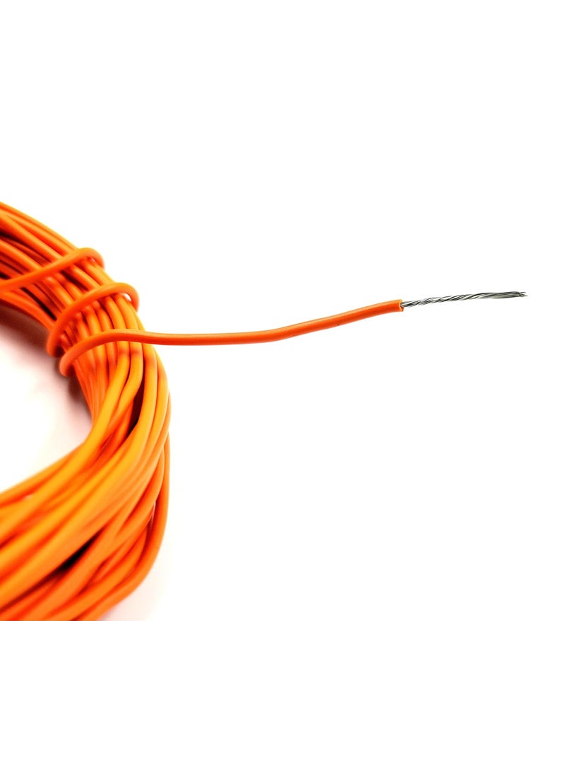 Invento INVENTO 3mtr 20 AWG 05 sqmm 15A Tinned Copper PVC Wire Flexible Orange Cable 17mm Dia High Temperature for DIY  - Image 2