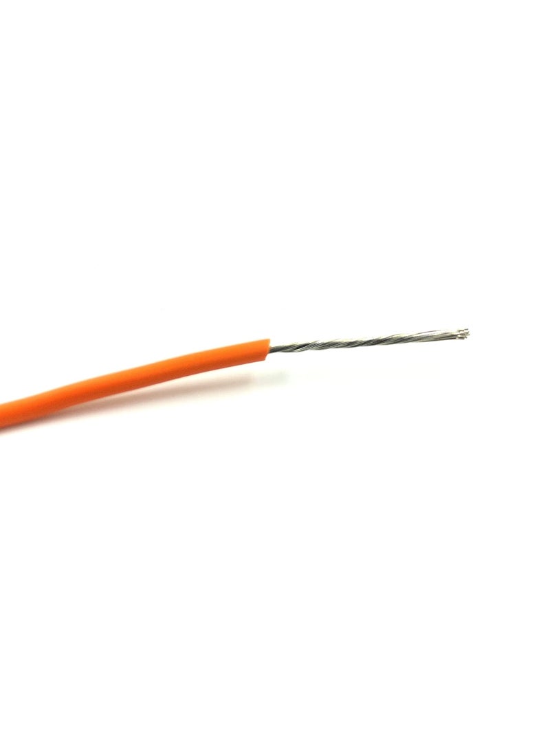 Invento INVENTO 3mtr 20 AWG 05 sqmm 15A Tinned Copper PVC Wire Flexible Orange Cable 17mm Dia High Temperature for DIY  - Image 3