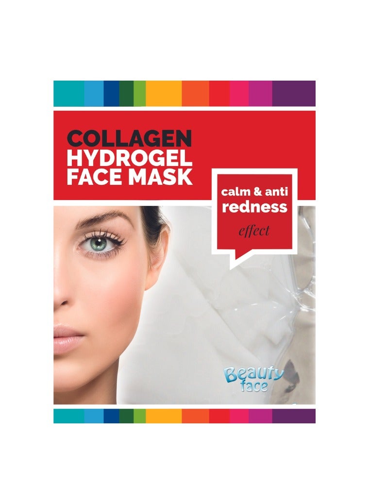 BeautyFace Collagen Hydrogel Face Mask Allergy, Atopic Red Vessel Skin Rejuvenate and Strengthen Collagen Treatment Calm and Anti Redness Effect