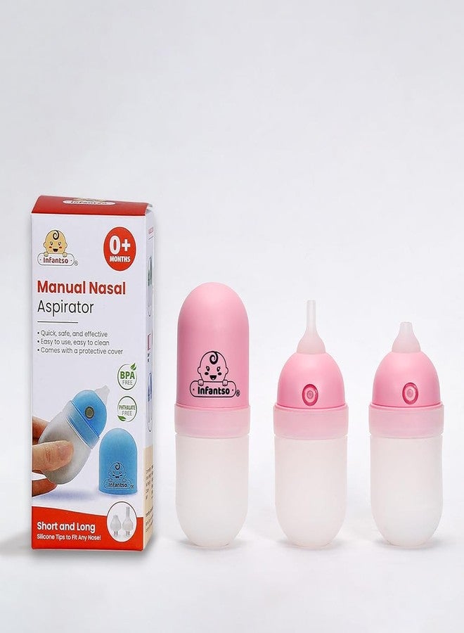 Infantso (2-in-1) Nose Cleaner | Baby Nasal Aspirator | Gentle Suction for Blocked Nose | Soft Silicone Tip, Safe & Hygienic | Easy to Use for Newborns, Mucus Sucker for Congestion & Cold Relief (Made in Tiwan) - Image 1