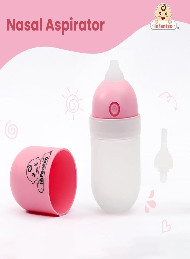 Infantso (2-in-1) Nose Cleaner | Baby Nasal Aspirator | Gentle Suction for Blocked Nose | Soft Silicone Tip, Safe & Hygienic | Easy to Use for Newborns, Mucus Sucker for Congestion & Cold Relief (Made in Tiwan) - Image 4