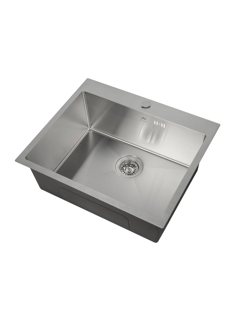 MILLEN Premium Handmade Topmount Single Bowl Sink  – SUS 304 Stainless Steel, Soundproof, Satin Finish - MTMS6050SS - Image 2