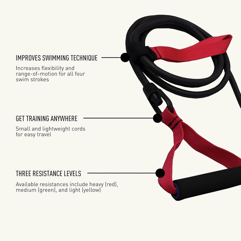 FINIS Dryland Stretch Cord - Heavy Resistance Exercise Band for Swimming Training - Image 5