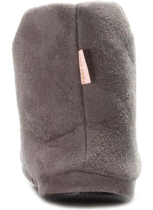 فاست ستيب Unisex Gray Wool Lined Home Slippers Home Boots Home Shoes 331xa096