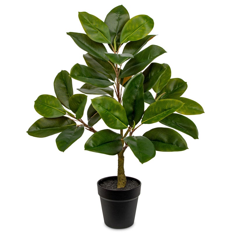 Briful Artificial Magnolia Tree in Black Pot â€“ 26.3in Tall Faux Magnolia Greenery Plant Fake Potted Silk Tree for Home Office Room Kitchen Outdoor Porch DÃ©cor - Image 1