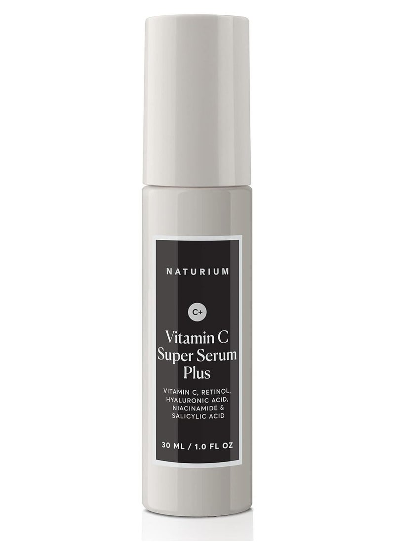 NATURIUM Naturium Vitamin C Super Serum Plus, Smoothing Face Care, plus Retinol, Hyaluronic Acid, Niacinamide & Salicylic Acid, 1 oz  - Image 1