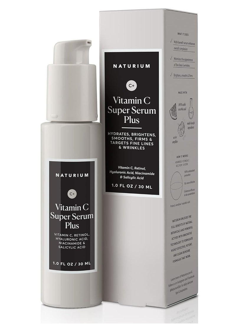 Naturium Vitamin C Super Serum Plus, Smoothing Face Care, plus Retinol, Hyaluronic Acid, Niacinamide & Salicylic Acid, 1 oz - pzsku/Z1C1F4A8913E0BE2FD553Z/45/_/1714486163/727c65e7-86ec-4f5d-b4a2-81acf1334b98