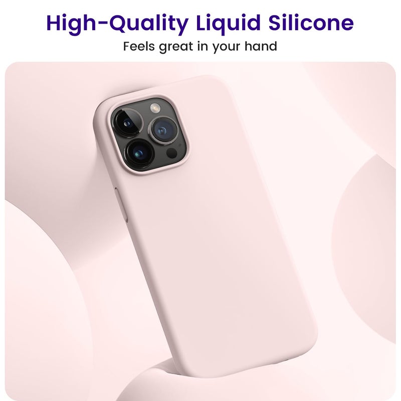 OTOFLY Designed for iPhone 15 Pro Case, Silicone Shockproof Slim Thin Phone Case for iPhone 15 Pro(6.1 inch), (Chalk Pink) - Image 2