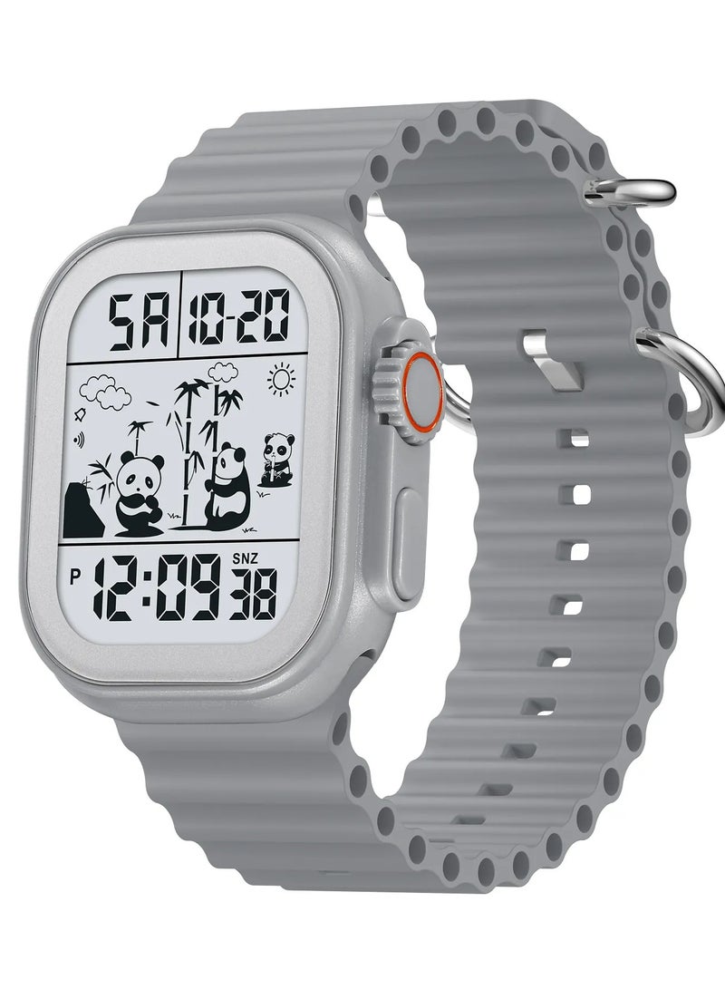 SKMEI SKMEI 2247 Men Digital White Dial Grey Silicone Strap - Image 1