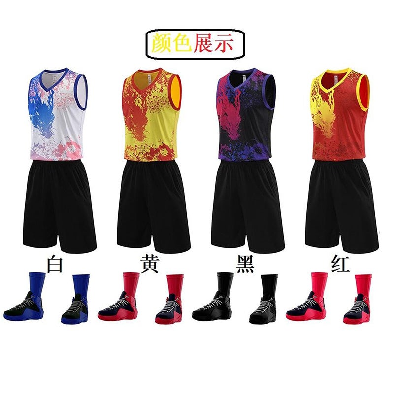 Basketball Training Suit Sports Vest Dragon Boat Suit Set Dragon Boat Dance Suit Dragon Suit Corporate Community Group Purchase Printing - Image 2
