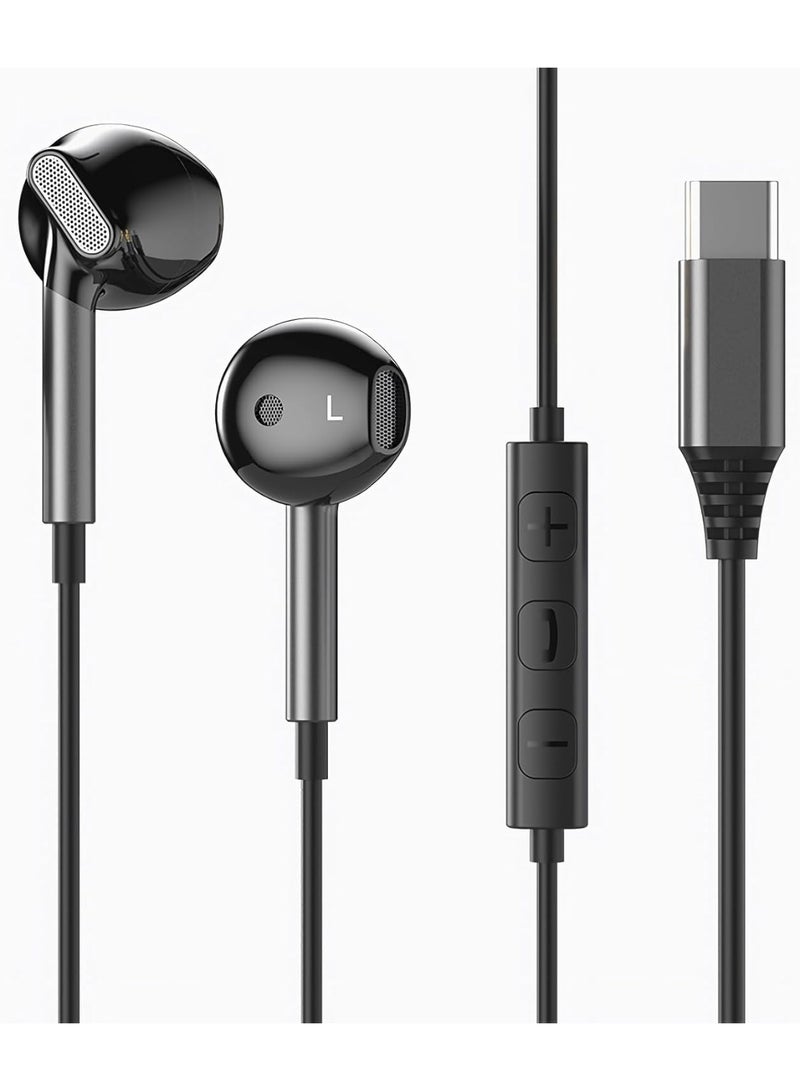 انسجام USB C سماعات الرأس النوع C سماعات الأذن السلكية ستيريو الصوت عزل سماعات الأذن الشاملة السلكية لآي فون 15/16 برو ماكس لسامسونج S24/S25 Ultra لريدمي لهواوي - Image 1