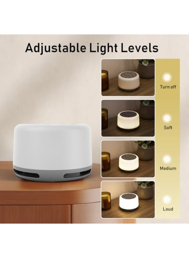 White Noise Machine Baby and Adult, Sound Machine for Sleeping/Relaxing, Portable Baby Night Light with Soothing Sounds, Bluetooth&Long Battery Life, for Sleep/Office/Travel - Image 3