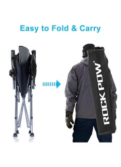 Rock Pow Folding Camping Chair Oversized Heavy Duty Padded Outdoor Chair with Cup Holder Storage and Cooler Bag 450 LBS Weight Capacity Thicken 600D Oxford  - Image 4