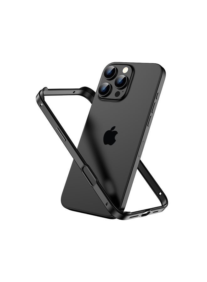 DRIP 📱💎✨ Metal Frame Armor Case for iPhone 15 Pro Max (Black) 🖤 ⚙️ Premium Aluminum Alloy Bumper + Soft TPU Inner Lining | 360° Full Body Protection 🛡️ | Shockproof 💥 | Anti-Scratch ✨ | Slim Fit Design 💫 | MagSafe Compatible 🧲 | Luxury Protective iPhone Cover for Everyday Use 🌟 | Drip Original Accessories 🔥 | Best Durable Case 2025 🚀 - Image 1