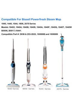 Y&D Cedar Mop Hurricane Spin Libman Steam Pads 2 Pack for Bissell Powerfresh 1940 1440 1544 1806 2075 Series Cleaner Accessories  - Image 5