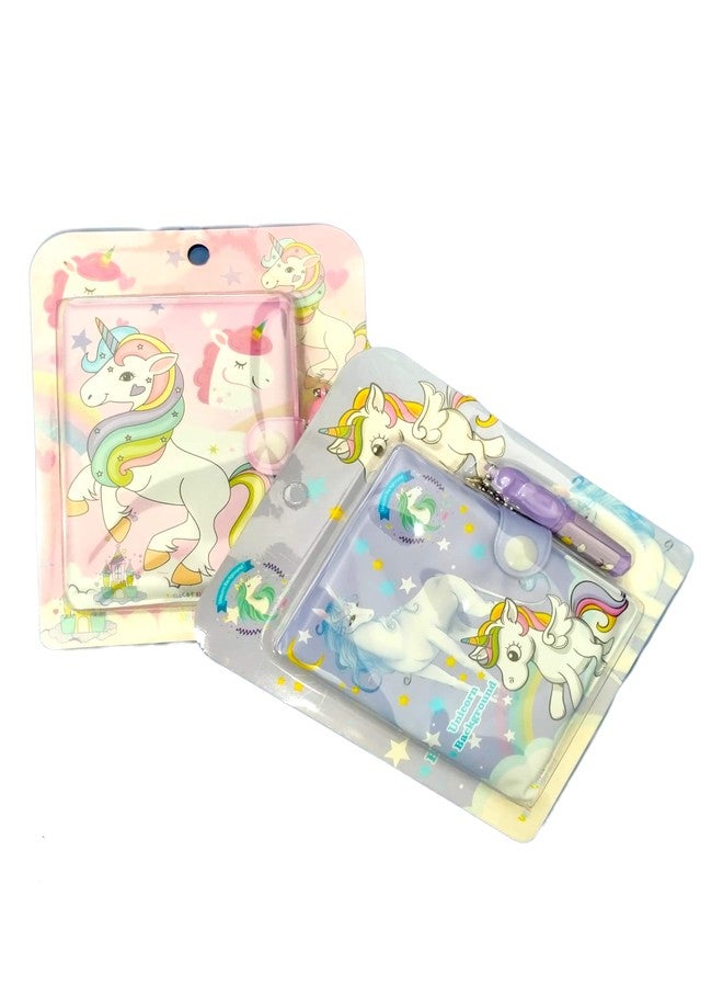 Caught Trendy Combo of 2 Inspirational Cute Unicorn Positive Mini Motivational Journal Small Portable Pocket Size Notebook Diary With Pen And Best Birthday Gift For Kids. - Image 2