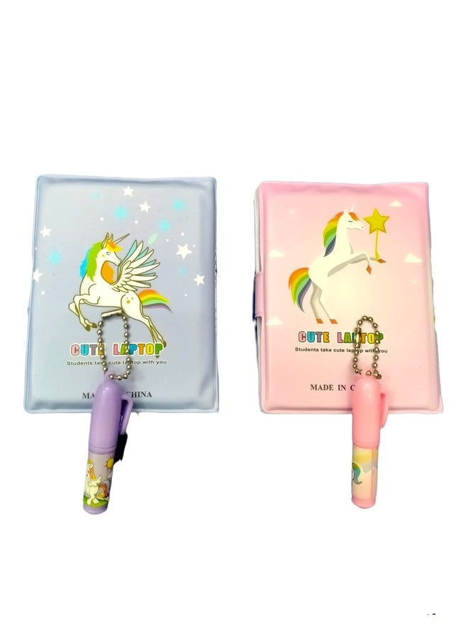 Caught Trendy Combo of 2 Inspirational Cute Unicorn Positive Mini Motivational Journal Small Portable Pocket Size Notebook Diary With Pen And Best Birthday Gift For Kids. - Image 5