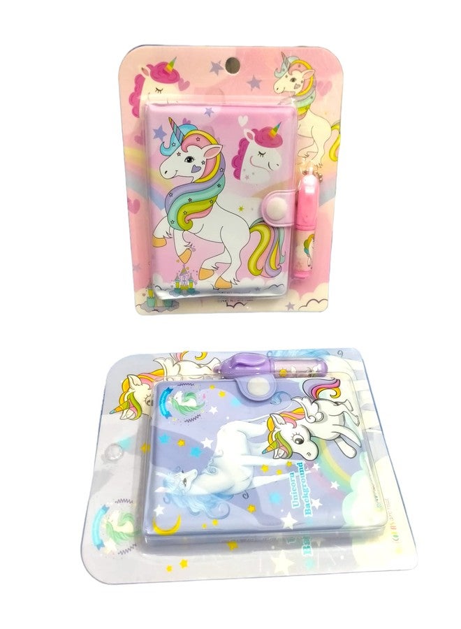 Caught Trendy Combo of 2 Inspirational Cute Unicorn Positive Mini Motivational Journal Small Portable Pocket Size Notebook Diary With Pen And Best Birthday Gift For Kids. - Image 4