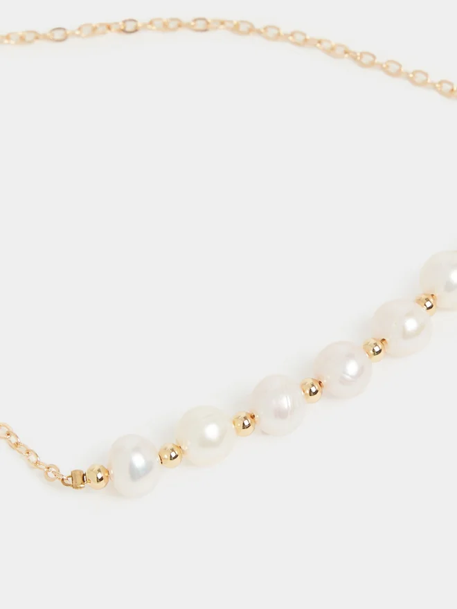 Styli Styli Multi Faux Pearl Bracelet with Bolo Clasp