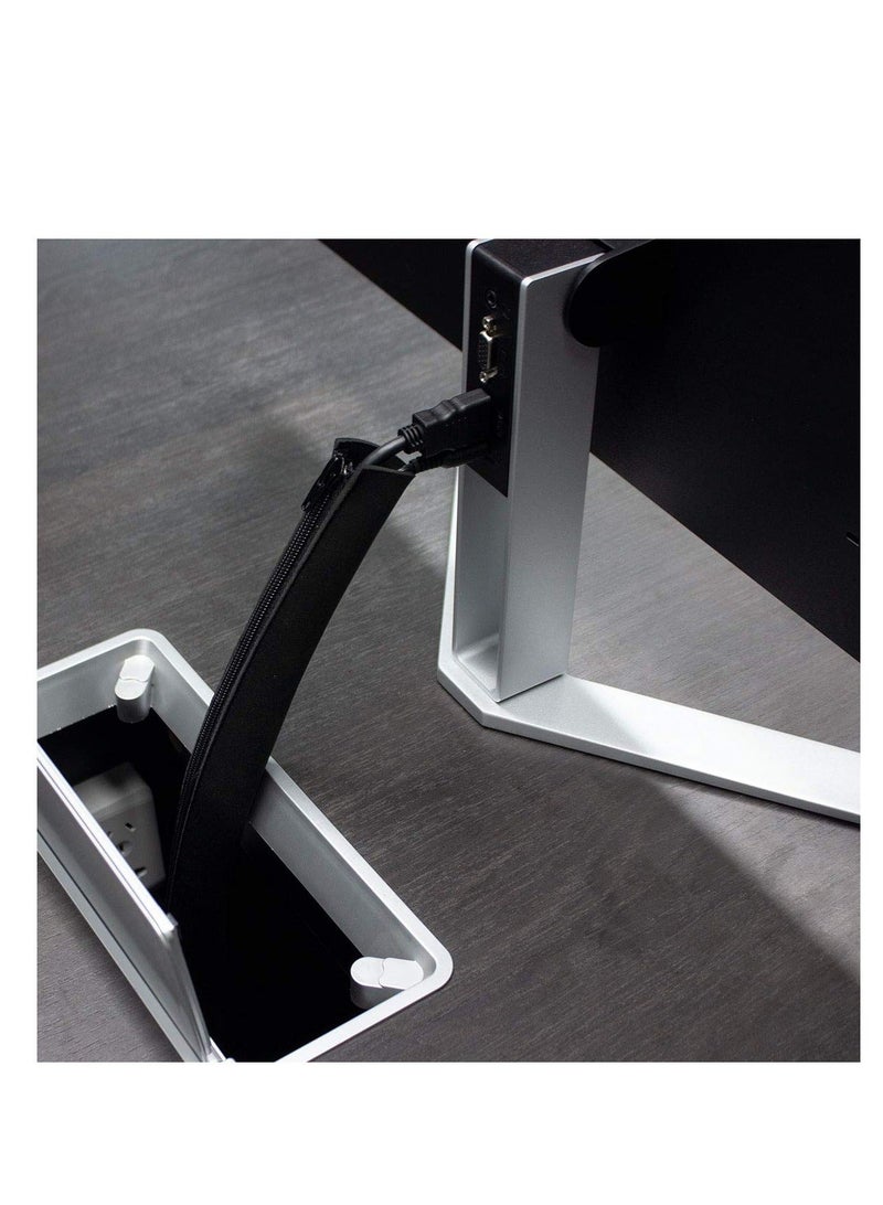 Captaintech Zipper Wire Wrap Covers, 20 inch Cord Organizer Sleeve with Zipper, Cord Organizer and Cable Protector, for TV, Computer, Office, Home Entertainment (4Pcs Black) - Image 5