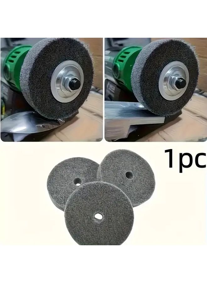 1pc Grey Fiber Grinding And Polishing Wheel Kit With Mounting Drills Self Assembly Sanding Discs Set For Wood Metal Plastic Composites Compatible With Drill Through Center Hole Diy And Professional Kit - Image 1