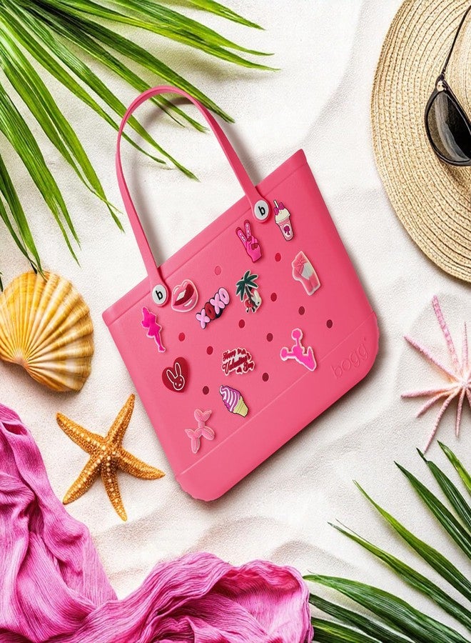 Yonuni 12pcs Beach Charms for Bogg Bag, Rubber Beach Bag Accessories for Original All Models, Rubber Tote Pink Charms Insert Decorative for Girl Women - Image 5