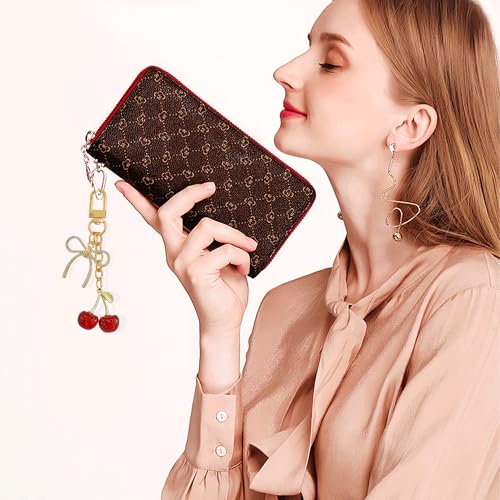 FASTFAIRY Keychain Cherry Bag Charms Purse: Key Chains Women Cute - Car keyrings leather handbags - Valentines Day Gifts - Image 4