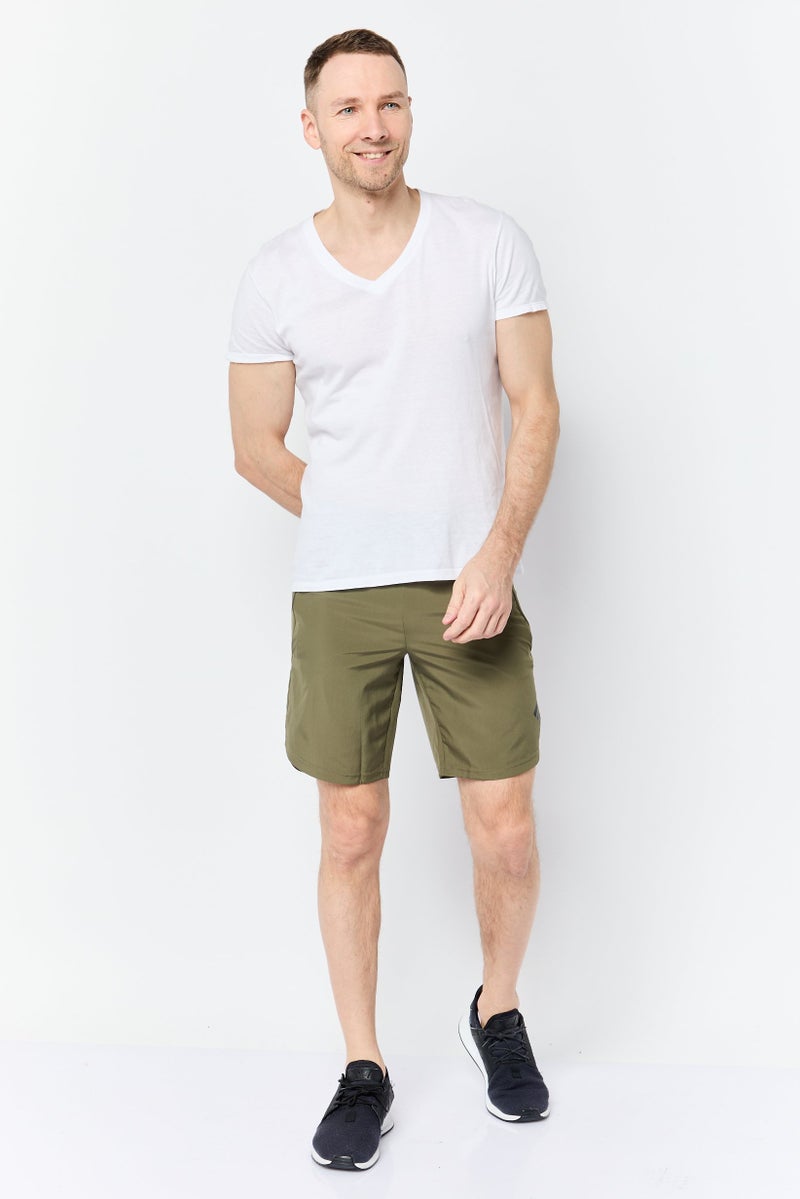 Adidas شورتات جري رياضية للرجال بطول 9 إنش، زيتوني - Image 2