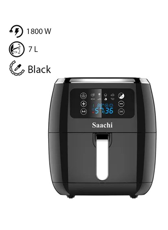 Saachi Air Fryer with an LED Display Touch Panel 7 L 1800 W NL-AF-4777-BK Black - Image 1