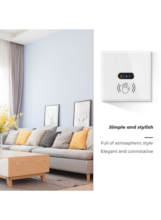  أورا سيليكت مفتاح استشعار بالأشعة تحت الحمراء، مفتاح لوحة زجاجية، مفتاح لوحة زجاجية بالأشعة تحت الحمراء، مفتاح لوحة زجاجية ذات لوحة فولاذية، مفتاح غرفة النوم، مفتاح بجانب السرير، محول مفتاح الطاقة، 86 مفتاح، نظام التحكم في الإضاءة المنزلية - Image 5