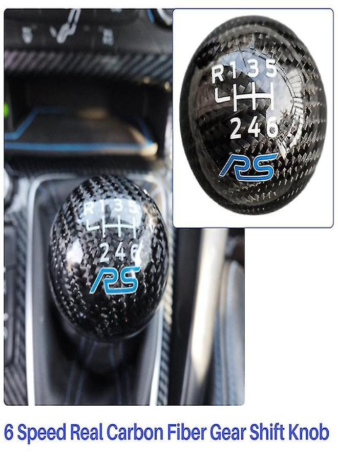 6 Speed Rs Carbon Fiber Gear Shift Knob For Ford Focus Rs Fiesta - Image 2