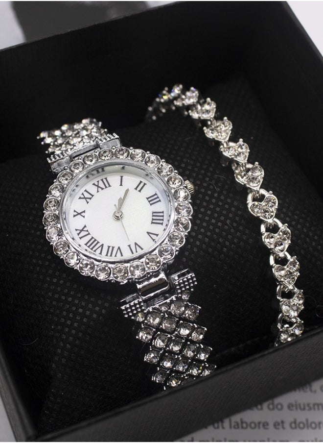 Ru syanl Ladies Wristwatch and Bracelet Set Exquisite and Fashionable Diamond Watch for Women  - Image 2
