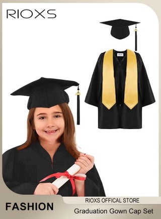 3 قطع مجموعة التخرج في روضة الأطفال، فستان التخرج لطلاب المدارس الابتدائية والمتوسطة، فستان التخرج غطاء التخرج تاسل وساش، بدلة التخرج في روضة الأطفال لحجم الطفل - pzsku/Z1C20349AE13356912DC9Z/45/_/1740107691/80ede243-d18c-4364-a535-d606e8eeed13