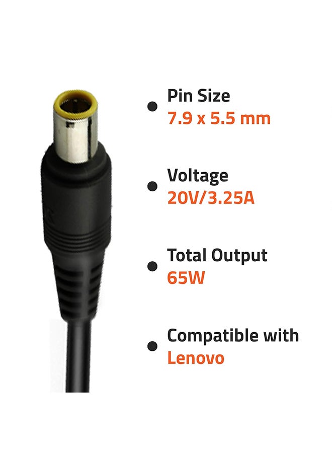 Artis Renewed - AR0508 65Watt Laptop Charger/Adapter with Power Cord Compatible with Lenovo Laptops - Image 2