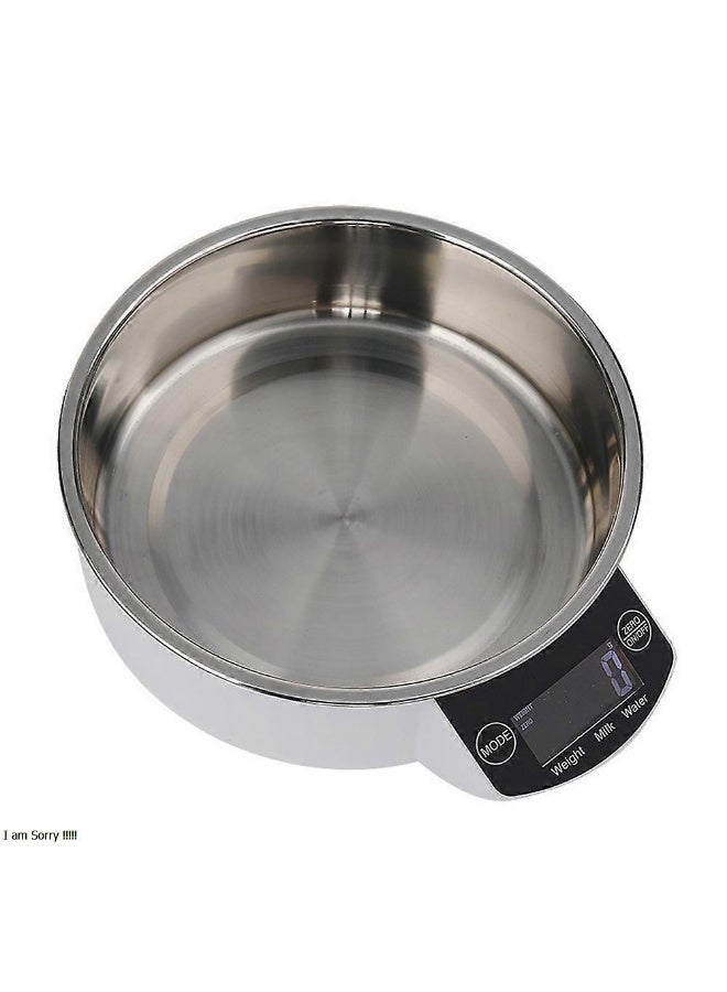 بروماس ميزان مطبخ رقمي مع وعاء من الفولاذ المقاوم للصدأ - سعة 5 كجم