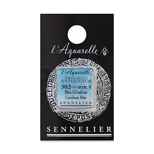 Sennelier French Artists' Watercolor, Half Pan, Cerulean Blue S4 - Image 1