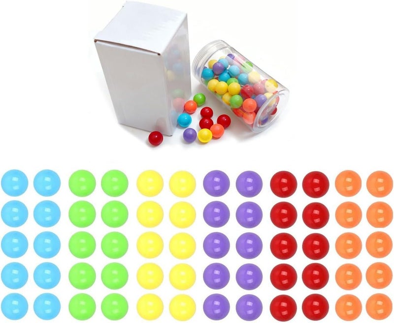 Witlans 60pcs Chinese Checker Game Replacement Balls,6 Solid Color 14mm Acrylic Marbles for Marble Run, Aggravation Traditional Games - Image 1