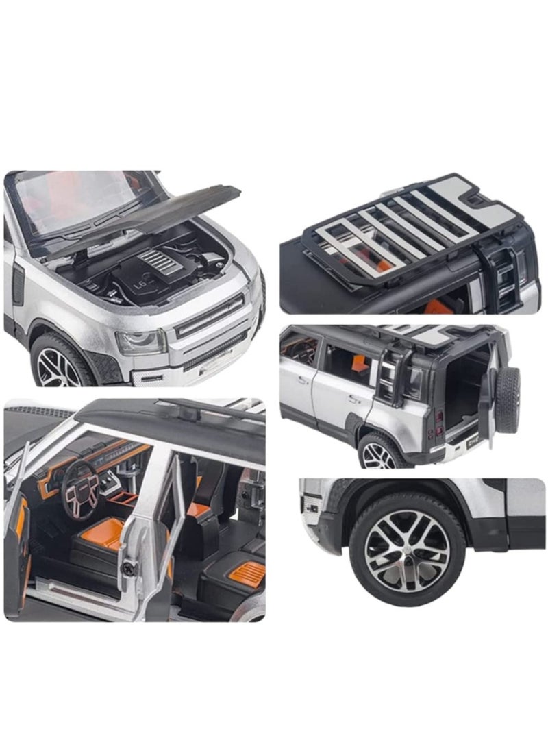 Toy Box - Land Rover Defender Car Model Alloy Metal SUV Toy Car Model Simulation Vehicles Toys For Children Gifts Collection - Image 1