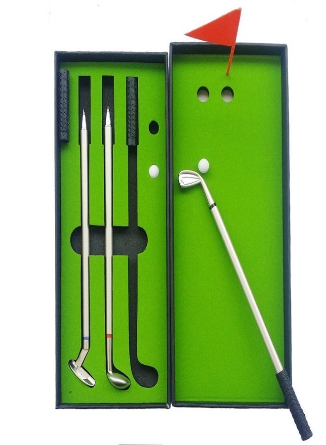 Seadream Golf Gift Set,Desktop Golf Pen Set Desktop Golf Ball Pen Gift Set Including Putting Green, 3 Golf Club Pens & Balls - Image 3