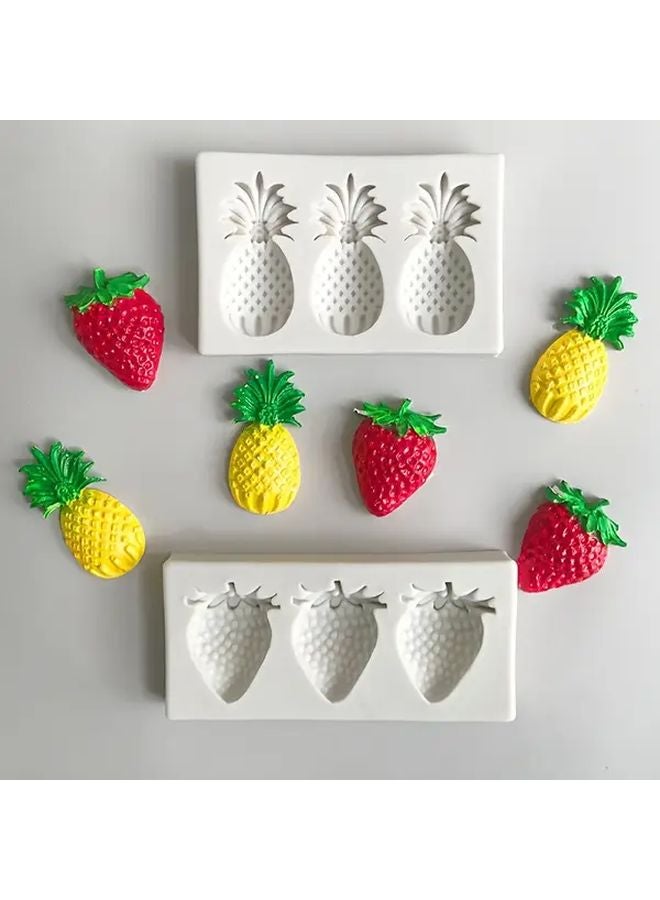 Strawberry Silicone Mold For DIY Crafts Gypsum Clay Decor Realistic Fruit Shapes - Image 3