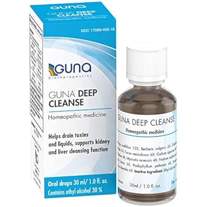 Guna Deep Cleanse Homeopathic All Natural Systemic Body Cleansing, Toxin Release, Liver and Kidney Support and Detoxification - 1 Ounce - Image 1
