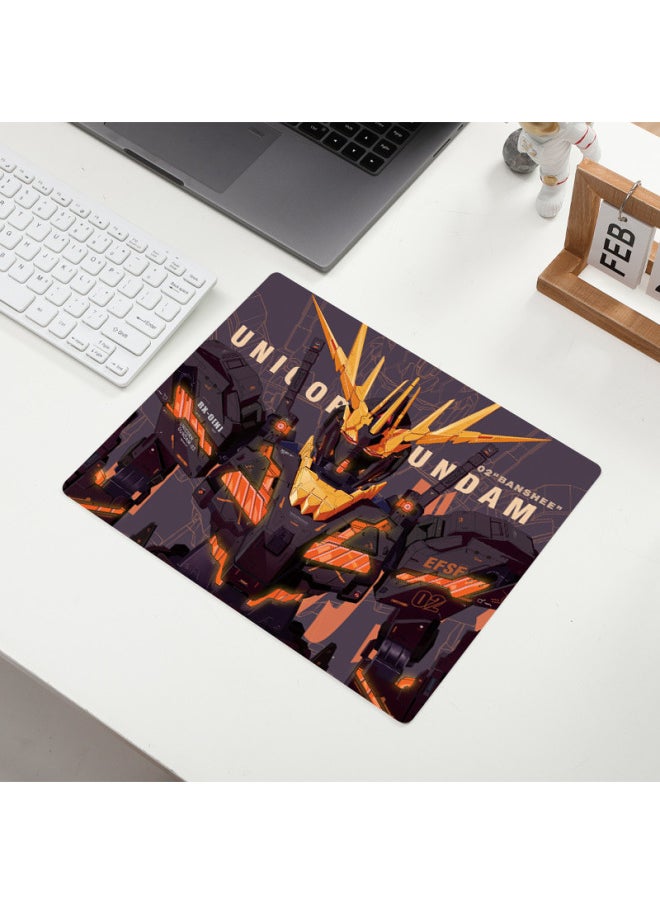 Generic - Gundam Cartoon Mouse Pad Game Mat Small Computer Table Mat Precision Lock Edge Desk Mat Mat-Color:300*250*2mm-Pattern:F-A5-02 - Image 1