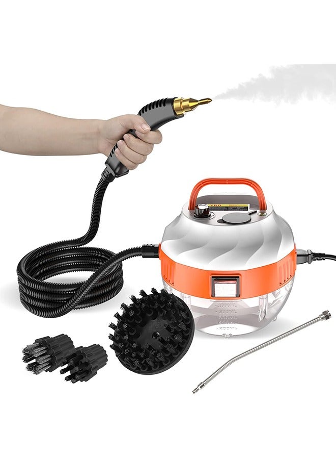 عربست 2500W منظف البخار للمنزل ، منظف البخار اليدوي عالي الضغط مع 6 عجلات قابلة للتعديل ، بخار محمول خالي من المواد الكيميائية لتنظيف بلاط المفروشات للسيارات ، خزان المياه 1 لتر - Image 1