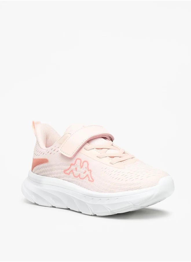 Kappa Girl's Mesh Detail Sneakers with Hook and Loop Closure