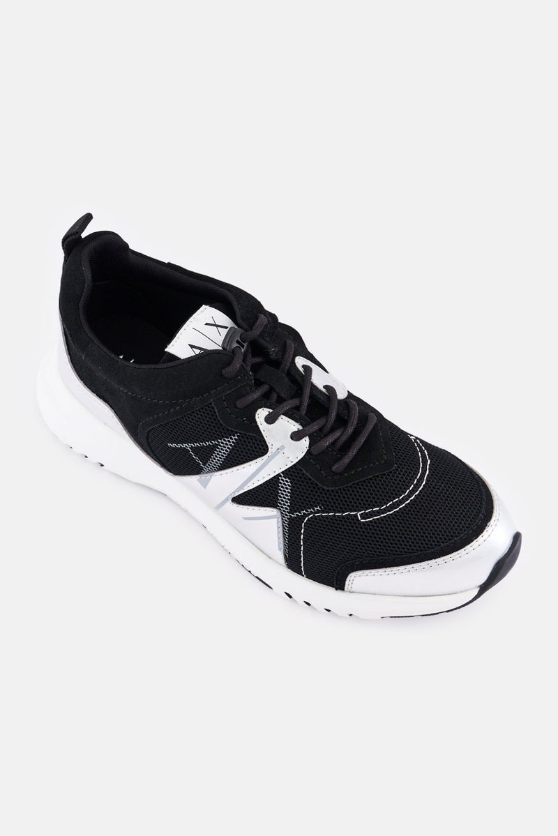 armani AX Armani Exchange Women Lace Up Casual Shoes, Black - Image 1