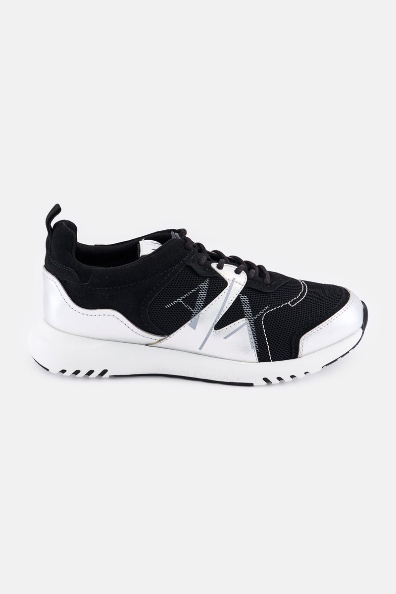 armani AX Armani Exchange Women Lace Up Casual Shoes, Black - Image 2