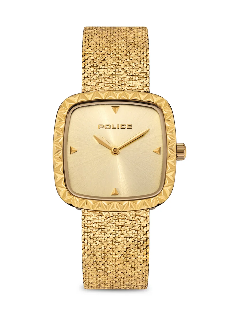 بوليس Police MEA-L03 Champagne Gold Dial with Yellow Gold Plated Plated Stainless Steel Bracelet Women's Watch