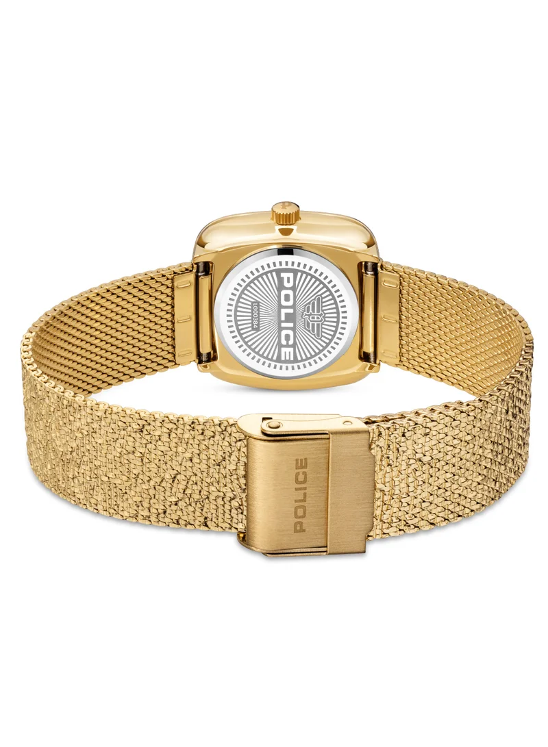 بوليس Police MEA-L03 Champagne Gold Dial with Yellow Gold Plated Plated Stainless Steel Bracelet Women's Watch
