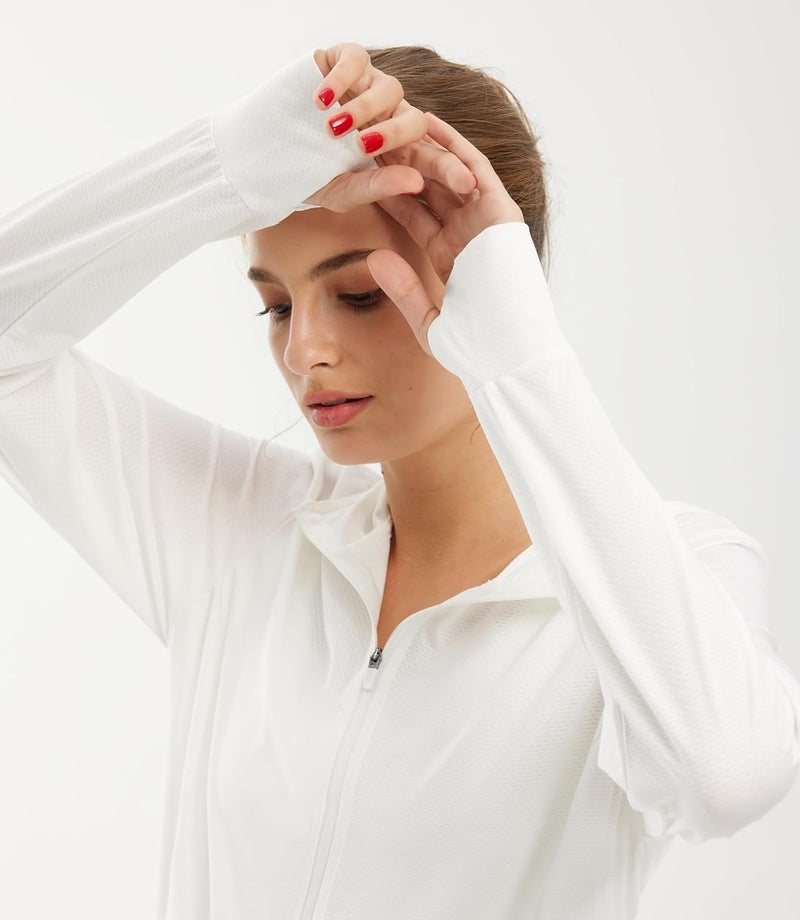 Libin Women's Sun Shirts Full Zip UPF 50+ Sun Protection Hoodie Jacket Long Sleeve Hiking Outdoor Performance with Pockets - Image 5